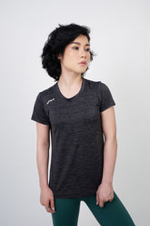 Cationic Women T Shirt Grey Melange